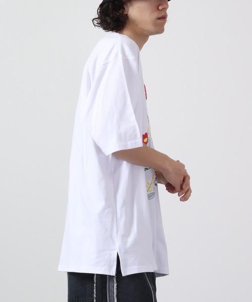 RE730（アールイーセブンサーティー）の「RE730 フラワー ベアコラージュプリント半袖Tシャツ（Tシャツ/カットソー・メンズ・ホワイト/ブラック・L/XL/M）」の6枚目の写真