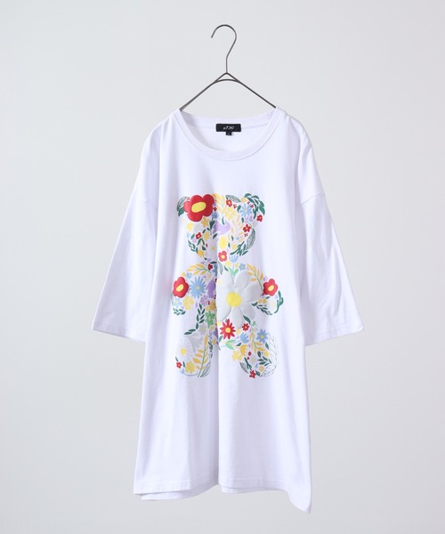 RE730（アールイーセブンサーティー）の「RE730 フラワー ベアコラージュプリント半袖Tシャツ（Tシャツ/カットソー・メンズ・ホワイト/ブラック・L/XL/M）」の15枚目の写真