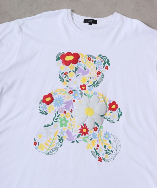 RE730（アールイーセブンサーティー）の「RE730 フラワー ベアコラージュプリント半袖Tシャツ（Tシャツ/カットソー・メンズ・ホワイト/ブラック・L/XL/M）」の17枚目の写真