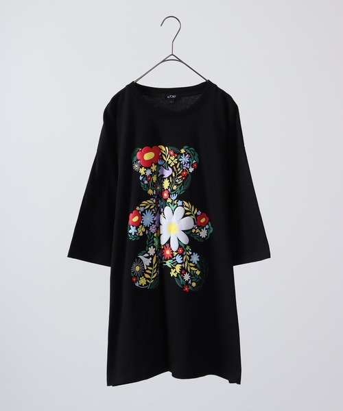 RE730（アールイーセブンサーティー）の「RE730 フラワー ベアコラージュプリント半袖Tシャツ（Tシャツ/カットソー・メンズ・ホワイト/ブラック・L/XL/M）」の19枚目の写真