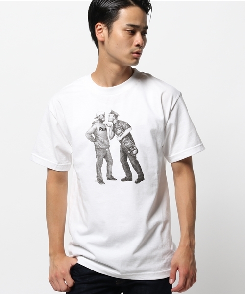 BEAMS T（ビームスティー）の「RAW / POLICE Tシャツ（Tシャツ/カットソー・メンズ・ホワイト・LARGE/SMALL/MEDIUM）」の10枚目の写真