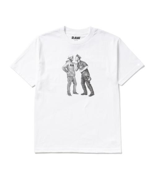 BEAMS T（ビームスティー）の「RAW / POLICE Tシャツ（Tシャツ/カットソー・メンズ・ホワイト・LARGE/SMALL/MEDIUM）」の2枚目の写真