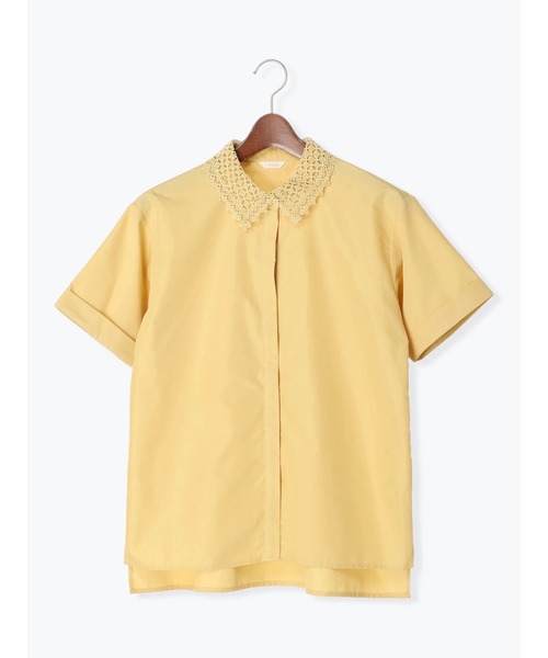 Te chichi（テチチ）の「レース衿5分袖シャツブラウス（シャツ/ブラウス・レディース・イエロー/オフホワイト/ブラック・F）」の14枚目の写真