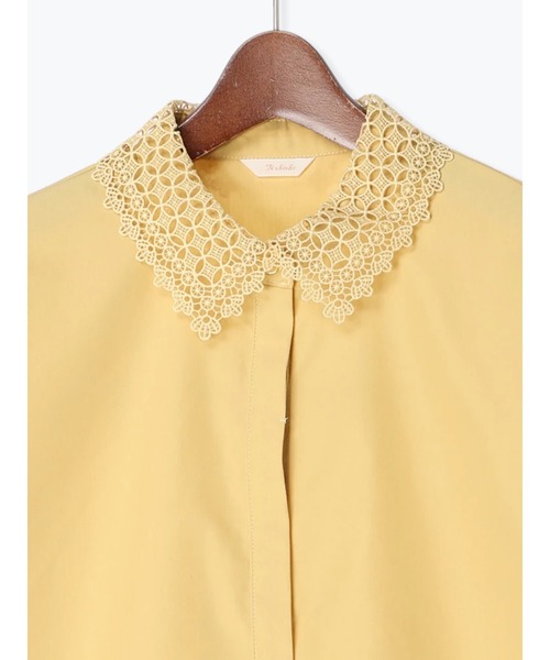 Te chichi（テチチ）の「レース衿5分袖シャツブラウス（シャツ/ブラウス・レディース・イエロー/オフホワイト/ブラック・F）」の16枚目の写真