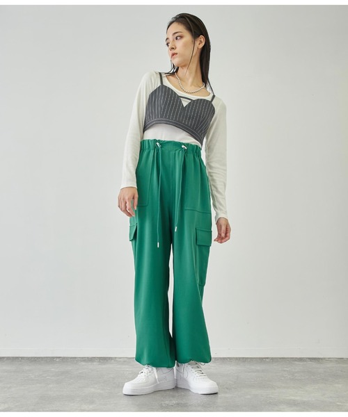 ANAP（アナップ）の「ドロストカーゴパンツ（カーゴパンツ・レディース・ブラック/アイボリー/ピンク/グリーン・FREE）」の20枚目の写真