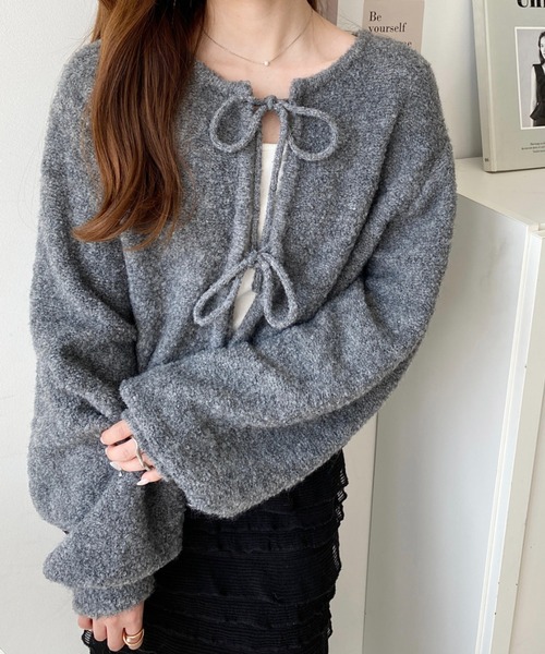 セール】【累計販売枚数2万枚突破！】前後2WAYブークレニットリボン