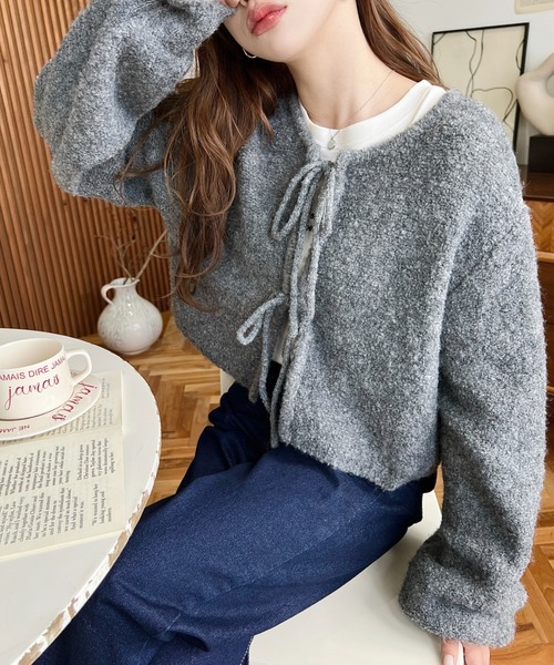 セール】【累計販売枚数2万枚突破！】前後2WAYブークレニットリボン