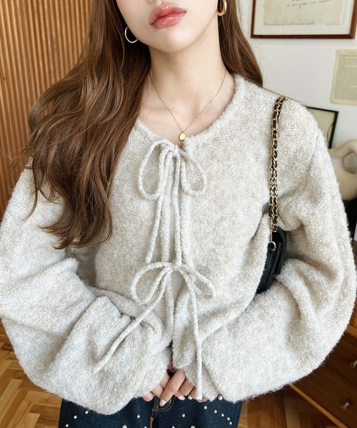 プリーツプリーズ 2way カーディガン カットソー 長袖 リボン ボタン 楽天市場】プリーツプリーズ（カーディガン・ボレロ｜トップス