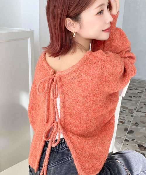 セール】【累計販売枚数2万枚突破！】前後2WAYブークレニットリボン