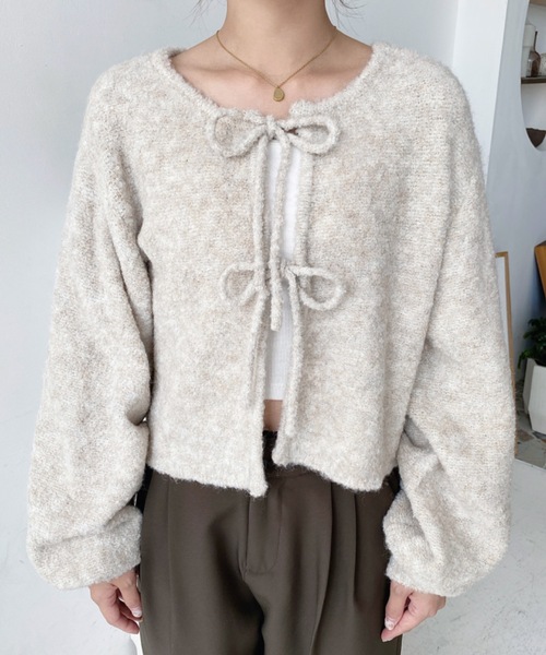 セール】【累計販売枚数2万枚突破！】前後2WAYブークレニットリボン