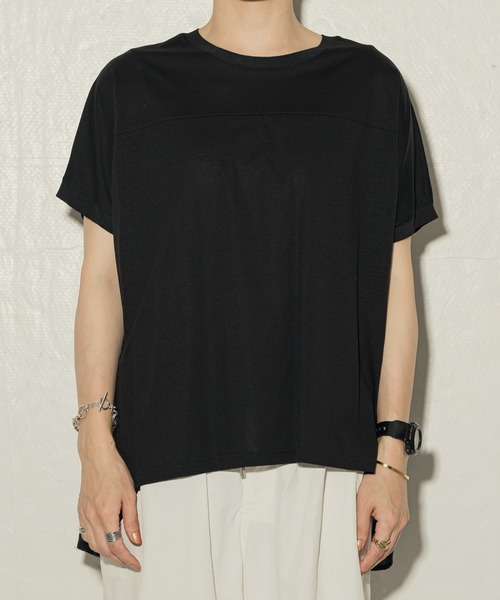 ottilie（オティーリエ）の「tricot tricot 異素材ドルマンプルオーバー ★（Tシャツ/カットソー・レディース・ベージュ/ブラック/グリーン/オフホワイト・FREE）」の13枚目の写真