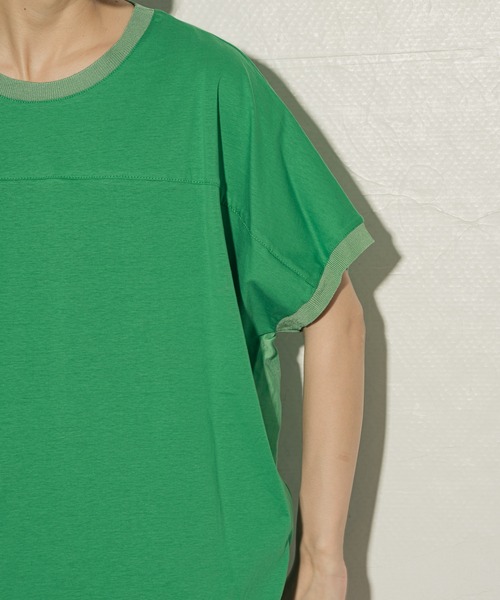 ottilie（オティーリエ）の「tricot tricot 異素材ドルマンプルオーバー ★（Tシャツ/カットソー・レディース・ベージュ/ブラック/グリーン/オフホワイト・FREE）」の19枚目の写真