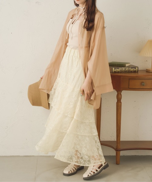 Ambre Neige(アンブルネージュ)の「ランダムレースフリルスカート/WEB/EC限定商品(スカート・レディース・オフホワイト/アイボリー/ブラック・FREE)」の22枚目の写真