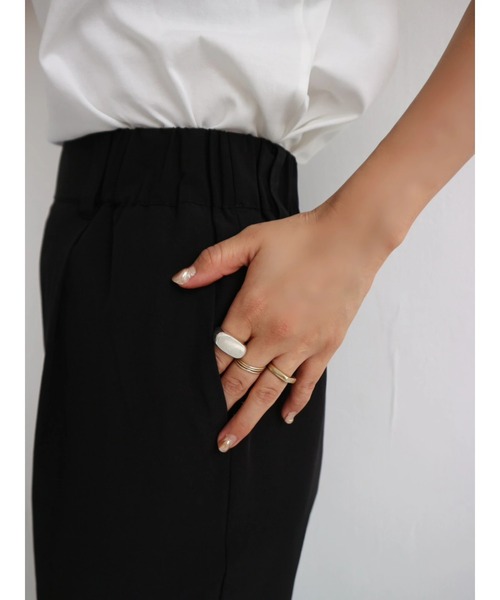 TRUNC(トランクエイティーエイト)の「Ice Touch Tapered Pants(その他パンツ・レディース・グレイッシュベージュ/ブラック・FREE)」の8枚目の写真