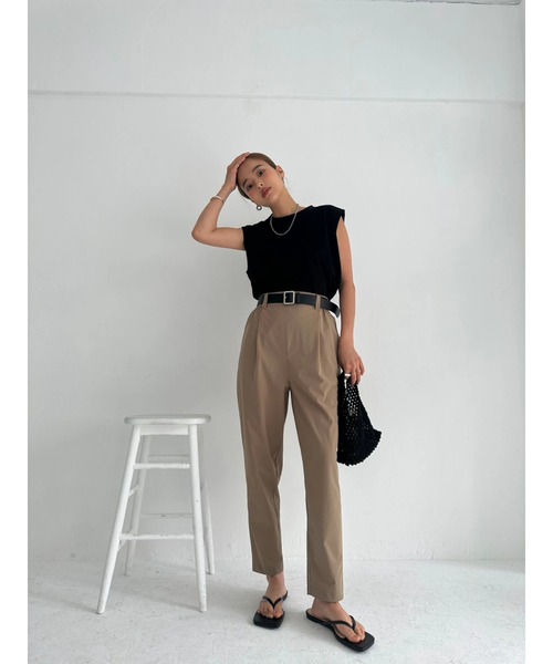 TRUNC(トランクエイティーエイト)の「Ice Touch Tapered Pants(その他パンツ・レディース・グレイッシュベージュ/ブラック・FREE)」の11枚目の写真
