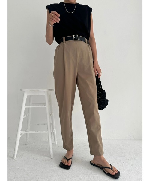 TRUNC(トランクエイティーエイト)の「Ice Touch Tapered Pants(その他パンツ・レディース・グレイッシュベージュ/ブラック・FREE)」の13枚目の写真