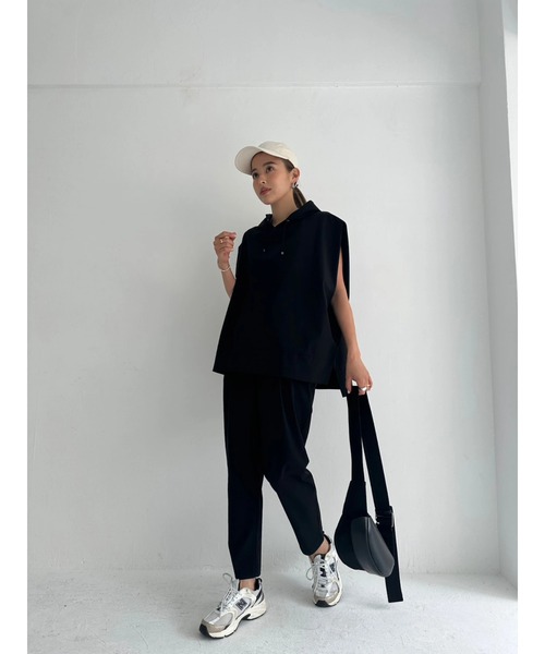 TRUNC(トランクエイティーエイト)の「Ice Touch Tapered Pants(その他パンツ・レディース・グレイッシュベージュ/ブラック・FREE)」の14枚目の写真