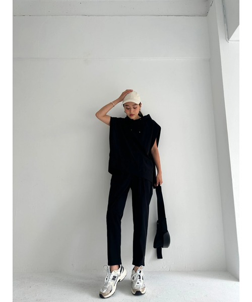 TRUNC(トランクエイティーエイト)の「Ice Touch Tapered Pants(その他パンツ・レディース・グレイッシュベージュ/ブラック・FREE)」の18枚目の写真