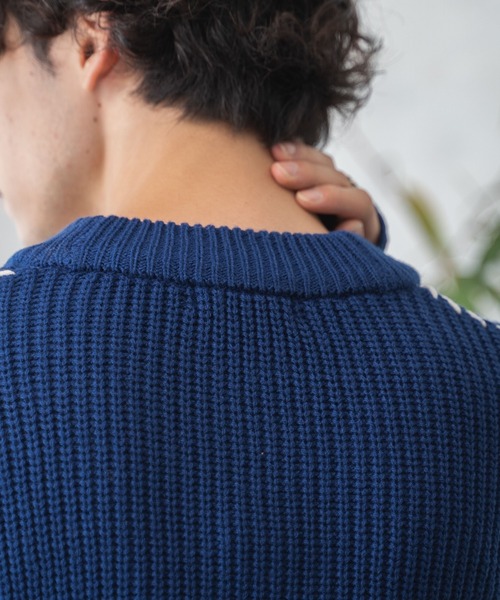 WEGO(ウィゴー)の「WEGO/ハンドステッチカーディガン(カーディガン/ボレロ・メンズ・アイボリー/ブラック/ブルー/ライトグレー・LARGE/MEDIUM)」の11枚目の写真