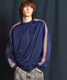 MAISON SPECIAL | 《UNISEX》Prime-Over Crochet Line Crew Neck Track Pullover/プライムオーバークロシェラインクルーネックトラックプルオーバー【MAISON SPECIAL/メゾンスペシャル】■セットアップ対応■(スウェット)