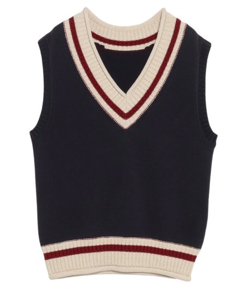 新品未使用CREDONAチルデンニットベスト　クレドナ　秋冬 CREDONA（クレドナ）の「チルデンニットベスト（ベスト）」 - WEAR
