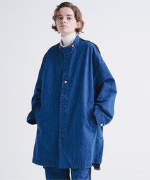 CULLNI | 23-AW-021 Cut-off Band Collar Denim Coat(デニムジャケット)