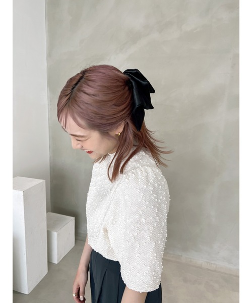 JUMELLE（ジュメロ）の「big ribbon barrette（バレッタ/ヘアクリップ・レディース・ブラック・FREE）」の5枚目の写真