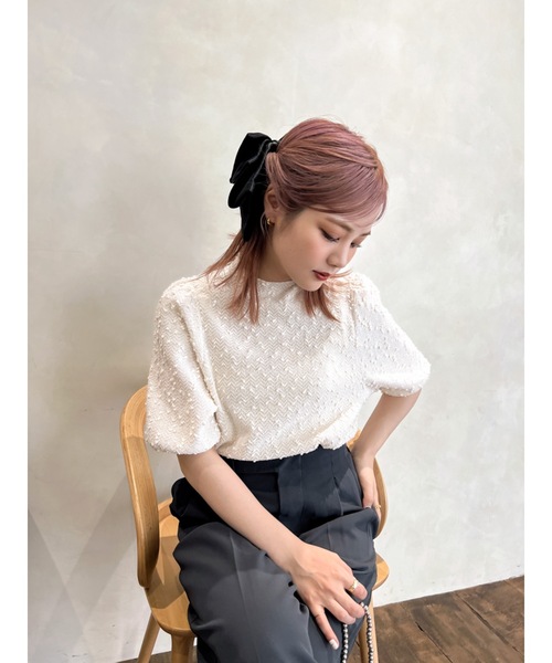 JUMELLE（ジュメロ）の「big ribbon barrette（バレッタ/ヘアクリップ・レディース・ブラック・FREE）」の7枚目の写真