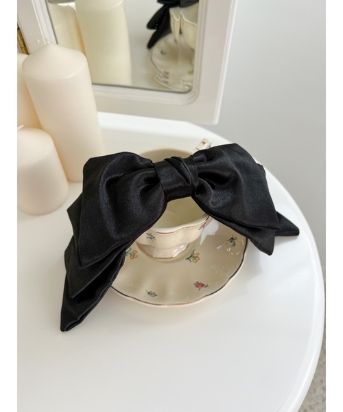 JUMELLE（ジュメロ）の「big ribbon barrette（バレッタ/ヘアクリップ・レディース・ブラック・FREE）」の9枚目の写真