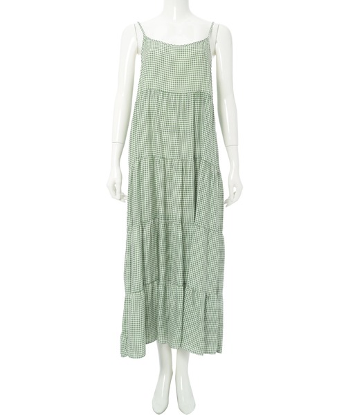 Edit Sheen（エディットシーン）の「ギンガムチェック切り替えギャザーワンピース（ワンピース・レディース・グリーン/ブラック・M）」の8枚目の写真