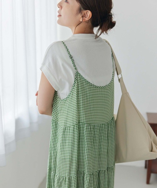 Edit Sheen（エディットシーン）の「ギンガムチェック切り替えギャザーワンピース（ワンピース・レディース・グリーン/ブラック・M）」の22枚目の写真