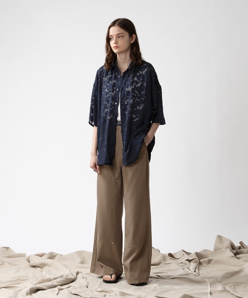 selle glant（セレグランテ）の「DOUBLE KNEE SLACKS PANTS / ダブルニースラックスパンツ（スラックス・メンズ・ブラック/ベージュ・SMALL/MEDIUM/LARGE）」の7枚目の写真