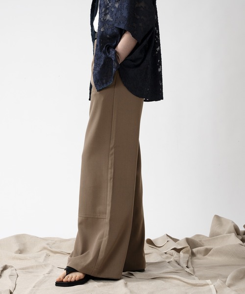 selle glant（セレグランテ）の「DOUBLE KNEE SLACKS PANTS / ダブルニースラックスパンツ（スラックス・メンズ・ブラック/ベージュ・SMALL/MEDIUM/LARGE）」の17枚目の写真