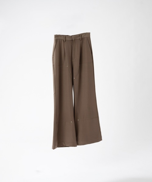 selle glant（セレグランテ）の「DOUBLE KNEE SLACKS PANTS / ダブルニースラックスパンツ（スラックス・メンズ・ブラック/ベージュ・SMALL/MEDIUM/LARGE）」の9枚目の写真