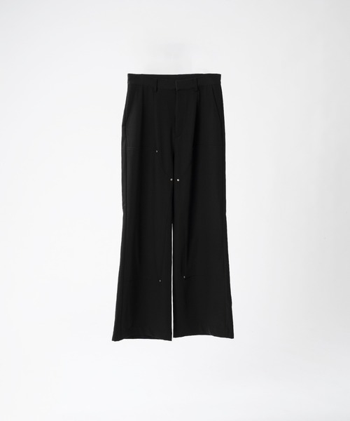 selle glant（セレグランテ）の「DOUBLE KNEE SLACKS PANTS / ダブルニースラックスパンツ（スラックス・メンズ・ブラック/ベージュ・SMALL/MEDIUM/LARGE）」の12枚目の写真