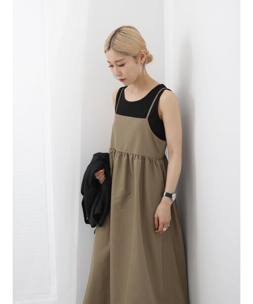 Samansa Mos2 blue(サマンサモスモスブルー)の「リブタンク(Tシャツ/カットソー・レディース・ブラック/キナリ/ブラウン・F)」の16枚目の写真