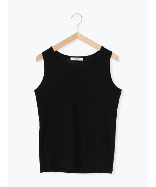 Samansa Mos2 blue(サマンサモスモスブルー)の「リブタンク(Tシャツ/カットソー・レディース・ブラック/キナリ/ブラウン・F)」の11枚目の写真