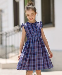 YOKOCHANAネイビーひざ丈ワンピース38 美品 YOKOCHAN ノースリーブ ひざ丈 ワンピース 紺 38 - メルカリ