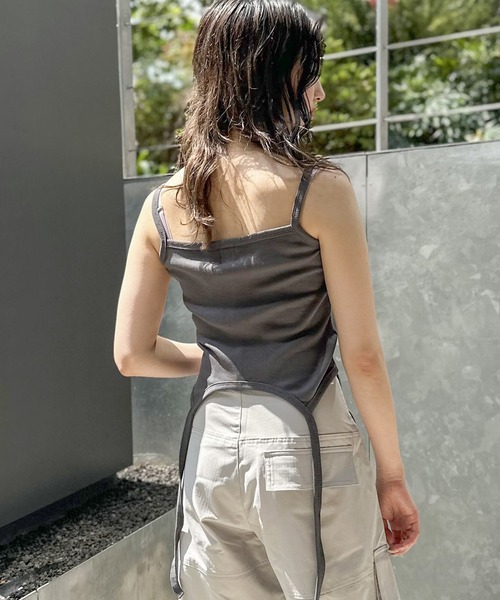 JOINT WORKS(ジョイントワークス)の「ヘムコードタンクトップ(キャミソール・レディース・チャコールグレー/ブラック/アイボリー・FREE)」の10枚目の写真