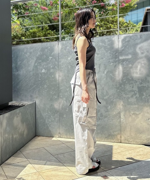 JOINT WORKS(ジョイントワークス)の「ヘムコードタンクトップ(キャミソール・レディース・チャコールグレー/ブラック/アイボリー・FREE)」の19枚目の写真