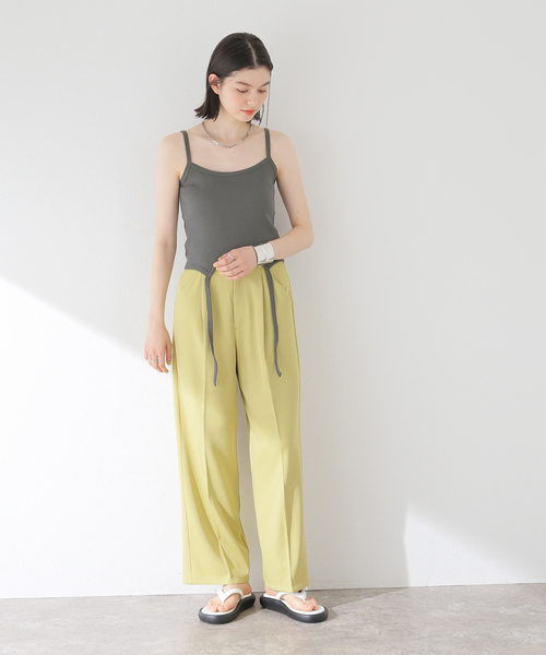 JOINT WORKS(ジョイントワークス)の「ヘムコードタンクトップ(キャミソール・レディース・チャコールグレー/ブラック/アイボリー・FREE)」の13枚目の写真