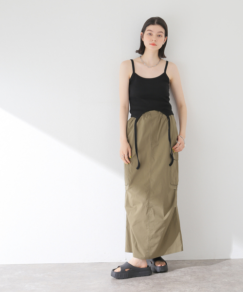 JOINT WORKS(ジョイントワークス)の「ヘムコードタンクトップ(キャミソール・レディース・チャコールグレー/ブラック/アイボリー・FREE)」の11枚目の写真