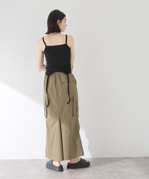 JOINT WORKS(ジョイントワークス)の「ヘムコードタンクトップ(キャミソール・レディース・チャコールグレー/ブラック/アイボリー・FREE)」の8枚目の写真