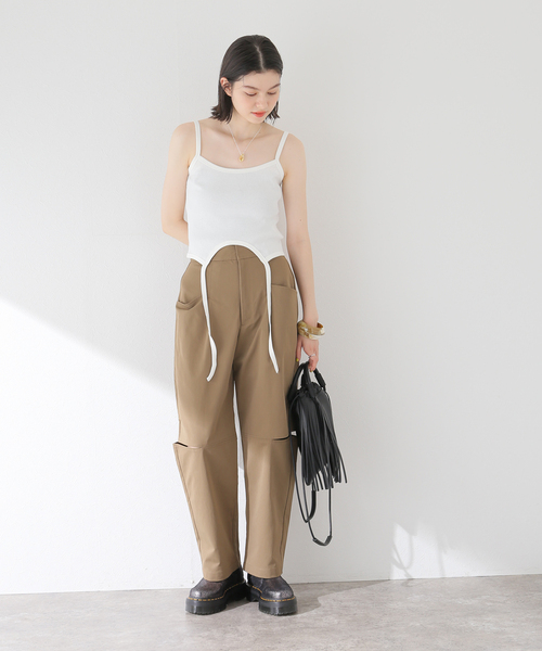 JOINT WORKS(ジョイントワークス)の「ヘムコードタンクトップ(キャミソール・レディース・チャコールグレー/ブラック/アイボリー・FREE)」の17枚目の写真