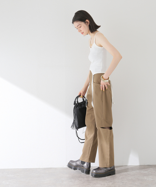 JOINT WORKS(ジョイントワークス)の「ヘムコードタンクトップ(キャミソール・レディース・チャコールグレー/ブラック/アイボリー・FREE)」の20枚目の写真