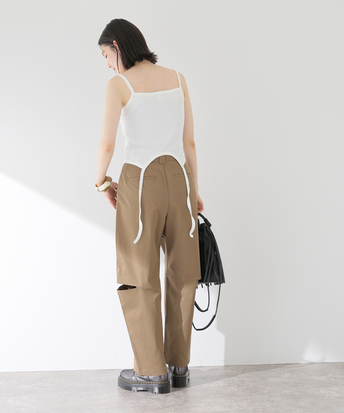 JOINT WORKS(ジョイントワークス)の「ヘムコードタンクトップ(キャミソール・レディース・チャコールグレー/ブラック/アイボリー・FREE)」の14枚目の写真