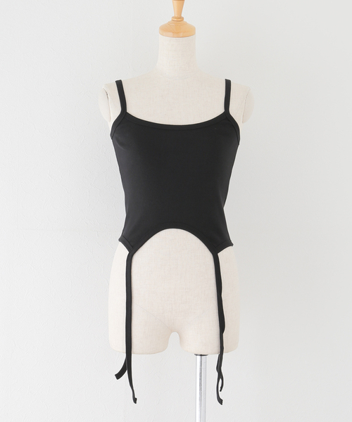 JOINT WORKS(ジョイントワークス)の「ヘムコードタンクトップ(キャミソール・レディース・チャコールグレー/ブラック/アイボリー・FREE)」の6枚目の写真