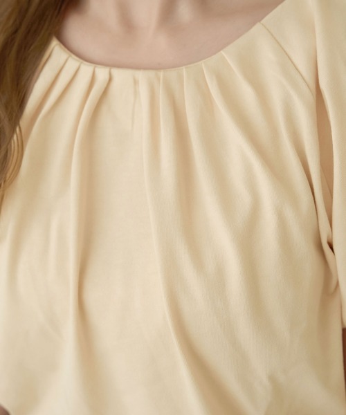 Ambre Neige（アンブルネージュ）の「タックボリュームトップス／【WEB/EC限定商品】（Tシャツ/カットソー・レディース・アイボリー/オフホワイト・FREE）」の9枚目の写真