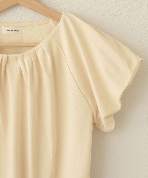 Ambre Neige（アンブルネージュ）の「タックボリュームトップス／【WEB/EC限定商品】（Tシャツ/カットソー・レディース・アイボリー/オフホワイト・FREE）」の8枚目の写真