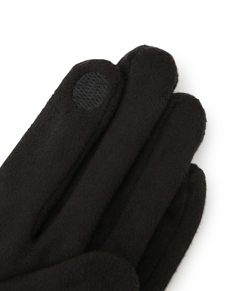 VIS（ビス）の「タッチ刺繍付ファーストレッチスエードグローブ（手袋・レディース・ダークブラウン/ブラック・FREE）」の11枚目の写真